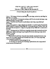 Đề kiểm tra học kì I Vật lí lớp 8 (Kèm đáp án) - Năm học 2016-2017